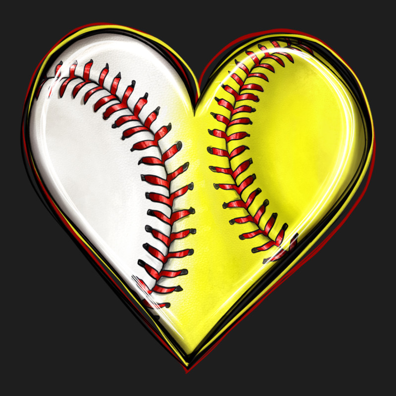 Baseball And Softball Heart Classic Tee by texasbilliewilder | Teevron