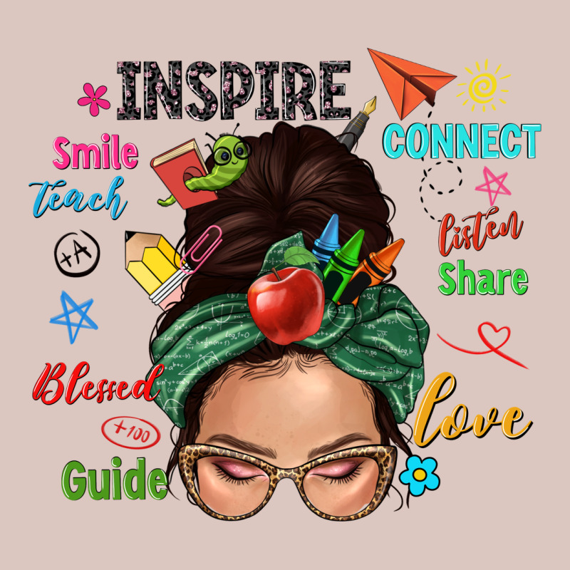 Teacher Messy Bun Caucasian Premium Hoodie by NancyCooperArtShop | Teevron