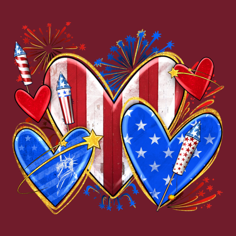 4th Of July Hearts Zipper Hoodie by texasbilliewilder | Teevron