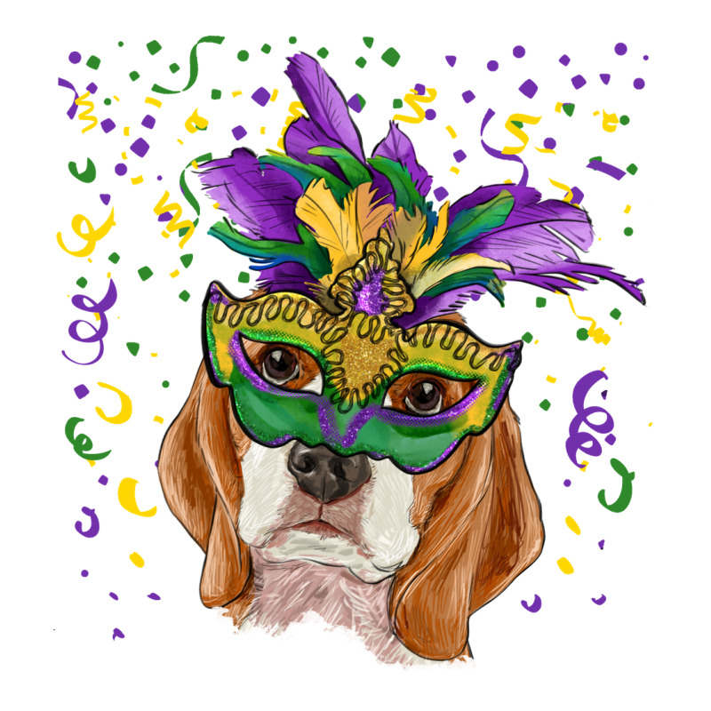 Mardi Gras  Mask Beagle Zipper Hoodie by RanaPortraitStore | Teevron
