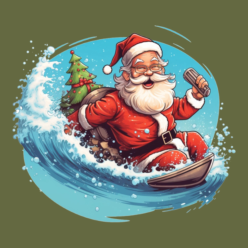 Surf Happy Santa Long Sleeve Tee by Unal Design | Teevron