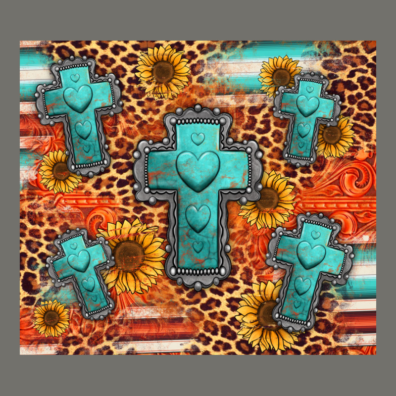 Turquoise Cross Pattern Premium Hoodie by Jasminsmagicworld | Teevron