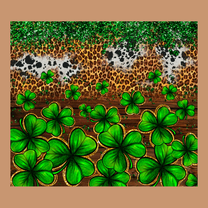 St. Patrick's Day Leopard Cowhide Tumbler Heavyweight Hoodie by Neo Western | Teevron