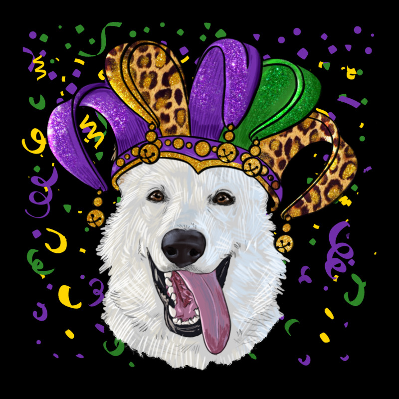 Mardi Gras Hat  White Shepherd Zipper Hoodie by RanaPortraitStore | Teevron