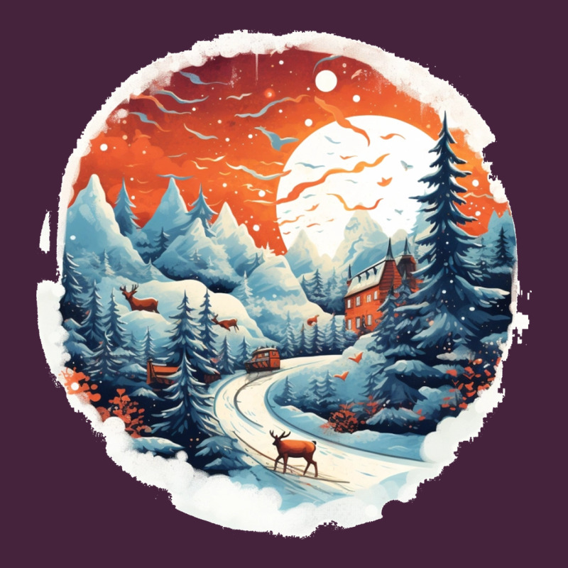 Deer Snow House Design Long Sleeve Tee by Unal Design | Teevron