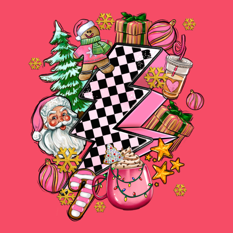 Pink Christmas Lightning Bolt Premium Sweatshirt by AdoDesignShop | Teevron