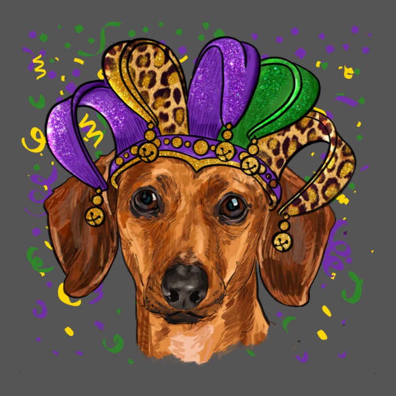 Mardi Gras Hat Dachshund Zipper Hoodie by RanaPortraitStore | Teevron