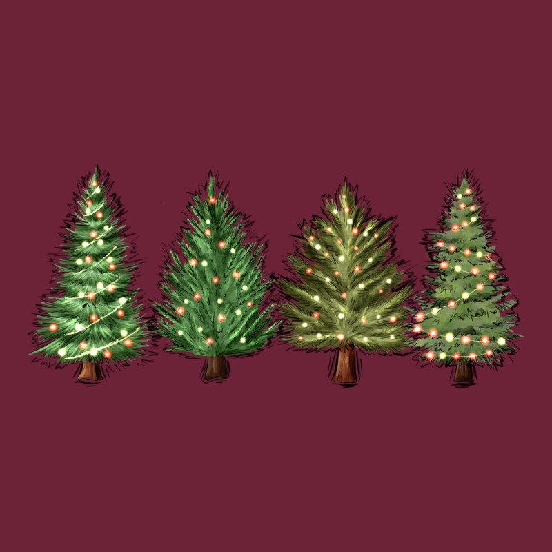 Christmas Trees Long Sleeve Tee by MaliasSmallBusiness | Teevron