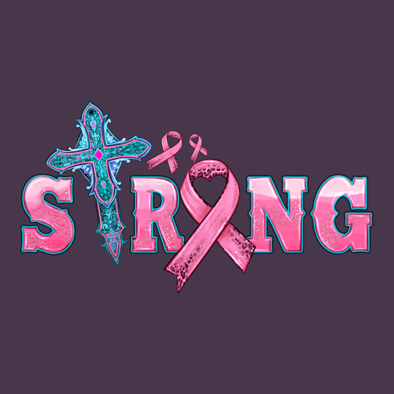 Strong With Cross Ribbon Heavyweight Hoodie by HRA Design Shop | Teevron