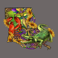 Louisiana Map With Mardi Gras Crocodile Classic Tee | Teevron