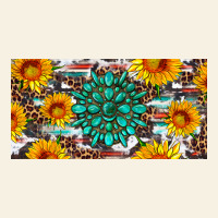 Gemtone And Sunflowers License Plate Vintage Tee | Teevron
