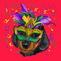 Mardi Gras Mask Dachshund Puppy Zipper Hoodie | Teevron