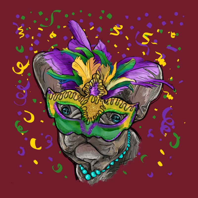 Mardi Gras Mask French Bulldog Zipper Hoodie by RanaPortraitStore | Teevron