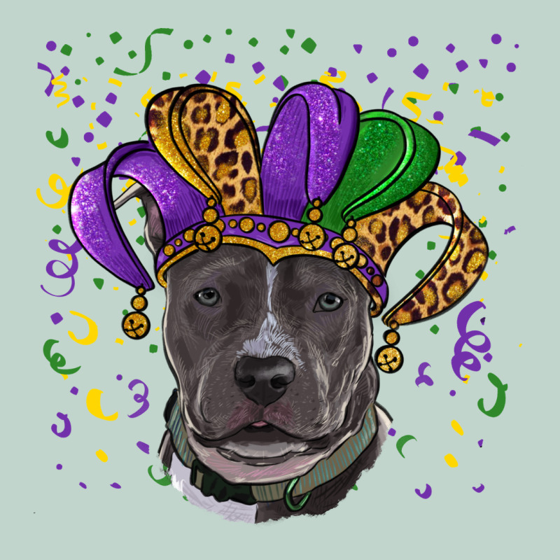 Mardi Gras Pitbull Zipper Hoodie by RanaPortraitStore | Teevron