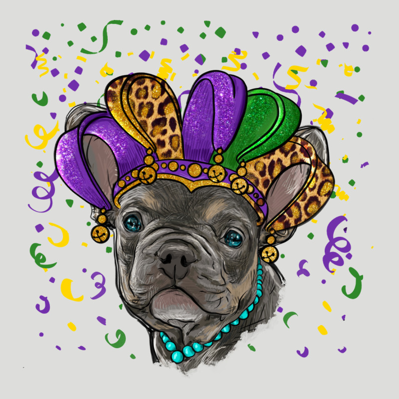 Mardi Gras French Bulldog Zipper Hoodie by RanaPortraitStore | Teevron