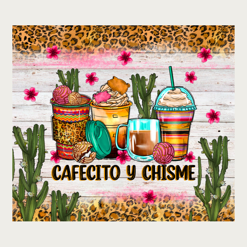 Cafecito Y Chisme Coffee Cups Zipper Hoodie by Zillion Design Studio | Teevron