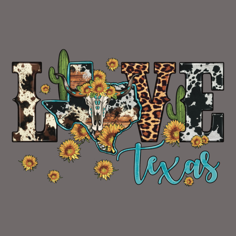 Love Texas Map Sunflower Cactus Cowhide Leopard Urban Heavy Tee by Artiststas | Teevron