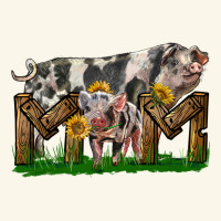 Western Mom With Spotted Pig And Baby Pig Premium Hoodie | Teevron