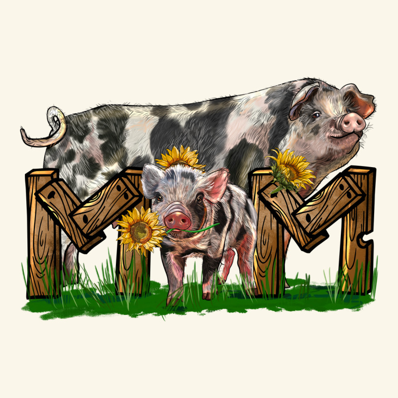 Western Mom With Spotted Pig And Baby Pig Premium Hoodie by LillyAllenDesigns | Teevron
