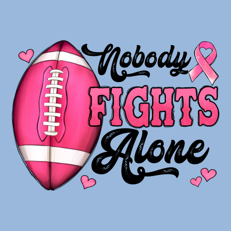 Nobody Fights Alone Pink Football Breast Cancer Awareness Premium Hoodie by Jasminsmagicworld | Teevron