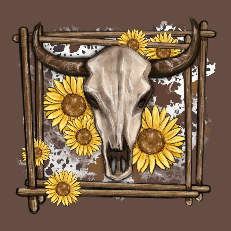 Western Bull Skull Long Sleeve Tee by MaliasSmallBusiness | Teevron