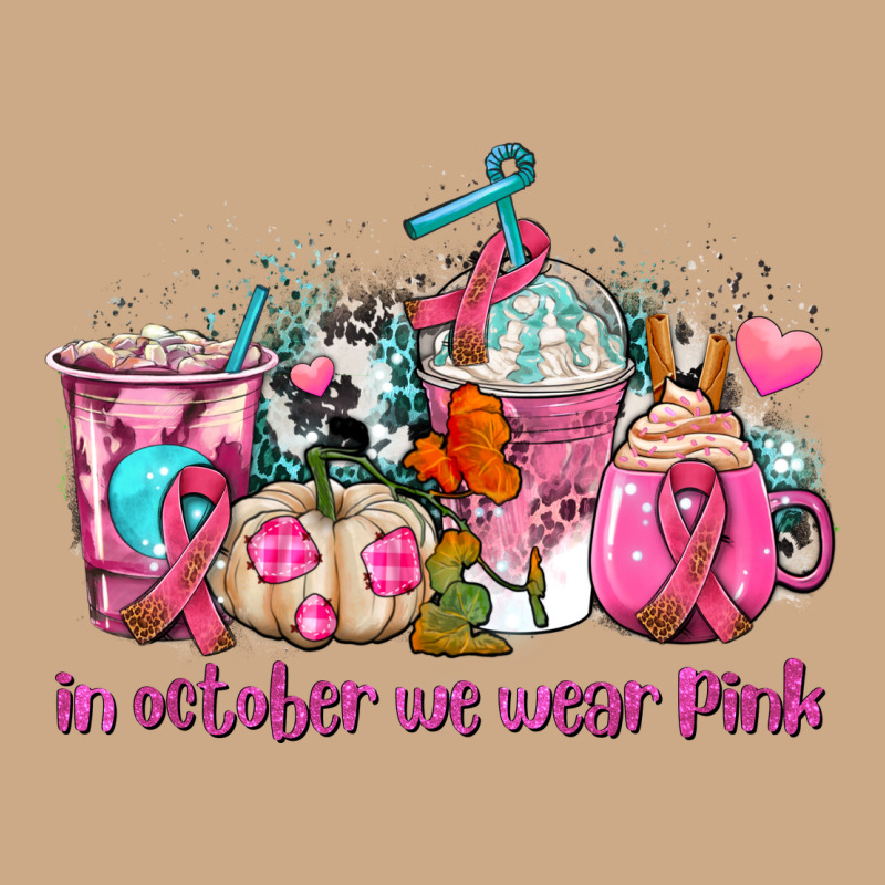 Western Cancer  In October We Wear Pink Coffee Cups With Ribbons Vintage Hoodie by AdoDesignShop | Teevron