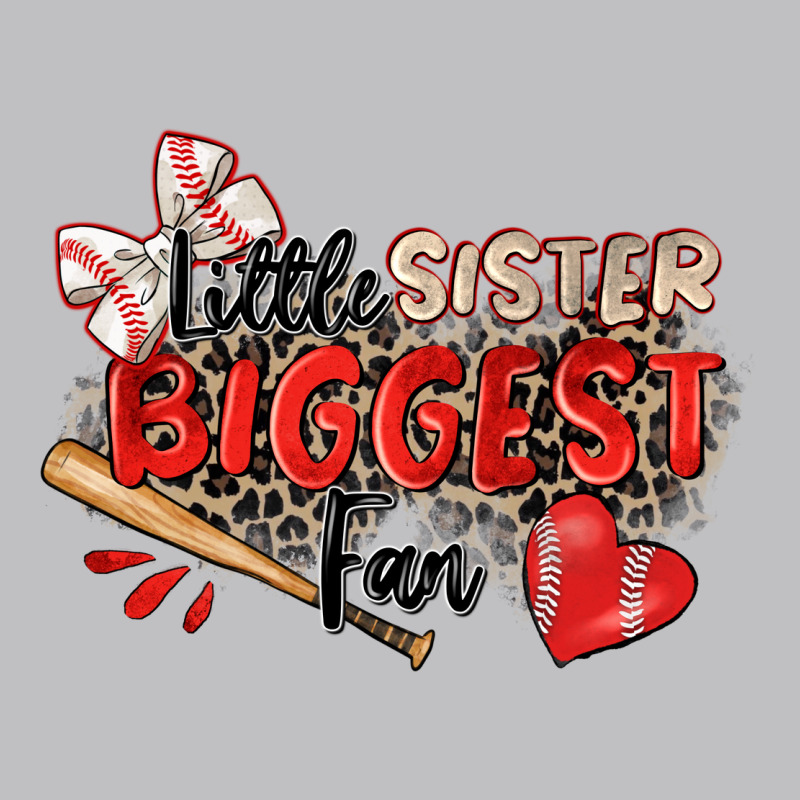 Little Sister Biggest Fan Baseball Classic Tee by Zillion Design Studio | Teevron