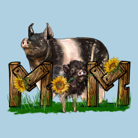 Western Mom With Hampshire Pig And Baby Pig Premium Hoodie | Teevron
