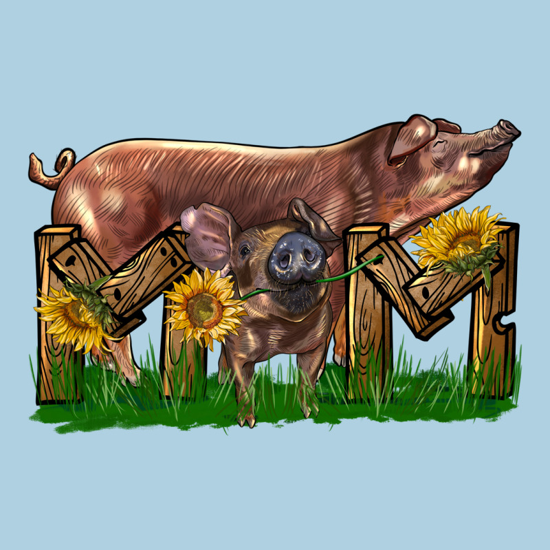 Western Mom With Duroc Pig And Baby Pig Premium Hoodie by LillyAllenDesigns | Teevron
