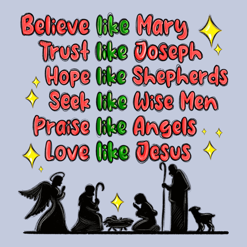 Jesus And Family Belive Like Mary Long Sleeve Tee by MaliasSmallBusiness | Teevron