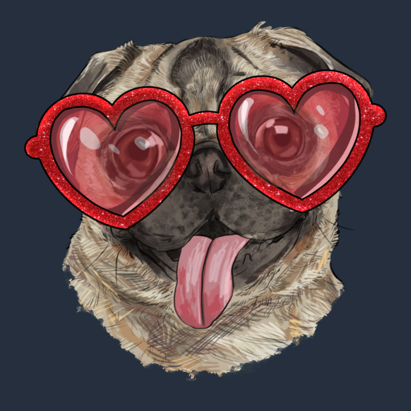 Pug With Love Glasses Zipper Hoodie by RanaPortraitStore | Teevron