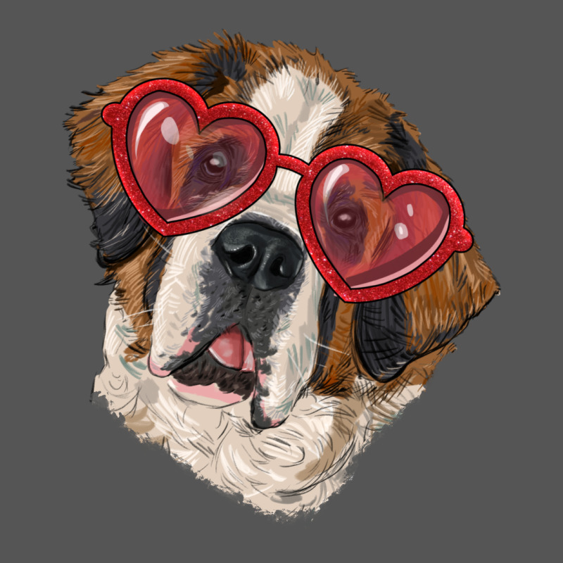 Saint Bernard With Love Glasses Zipper Hoodie by RanaPortraitStore | Teevron