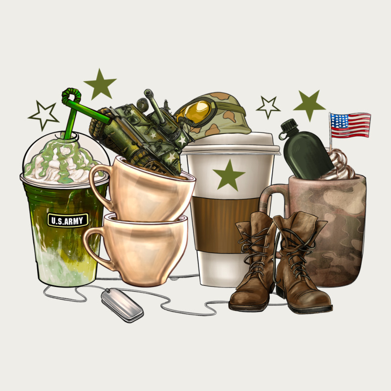 Coffee Cups Army Zipper Hoodie by texasbilliewilder | Teevron
