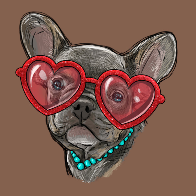 French Bulldog With Love Glasses Zipper Hoodie by RanaPortraitStore | Teevron