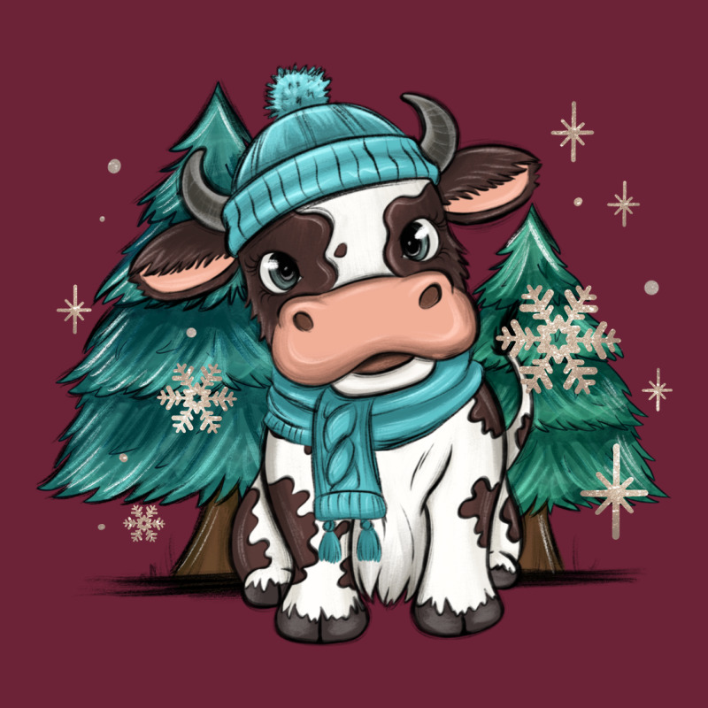 Winter I'm Udderly Freezing Baby Cow Long Sleeve Tee by MaliasSmallBusiness | Teevron