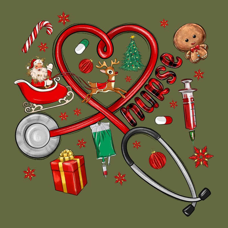 Christmas Nurse Long Sleeve Tee by MaliasSmallBusiness | Teevron