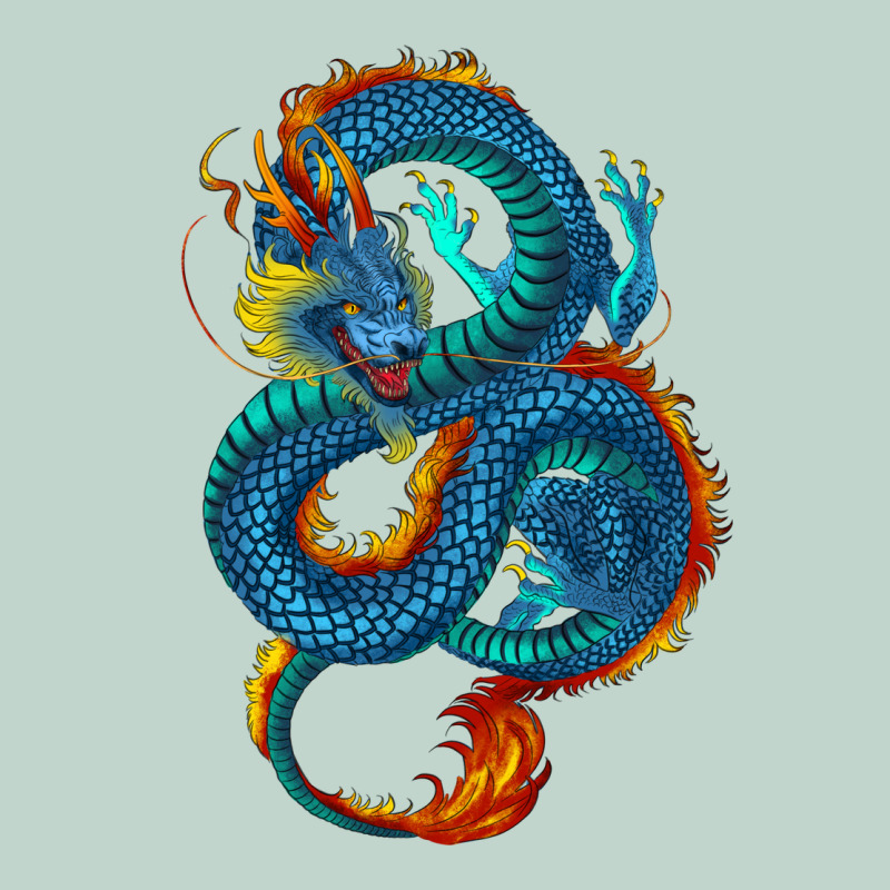 Blue Dragon Zipper Hoodie by RanaPortraitStore | Teevron