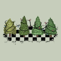 Christmas Checkered Trees Long Sleeve Tee | Teevron