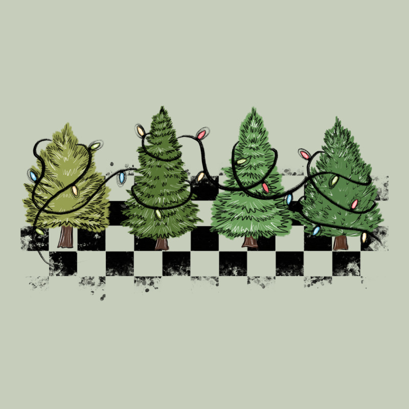 Christmas Checkered Trees Long Sleeve Tee by MaliasSmallBusiness | Teevron