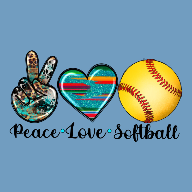 Peace Love Softball Urban Heavy Tee by Artiststas | Teevron
