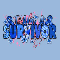 I Am A Survivor Colon Cancer Blue Ribbon Premium Hoodie | Teevron