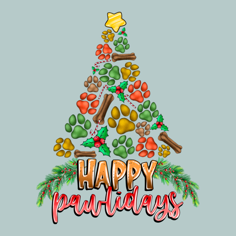 Paw Print Christmas Tree Heavy Core Tee by CowhideDigitalArt | Teevron