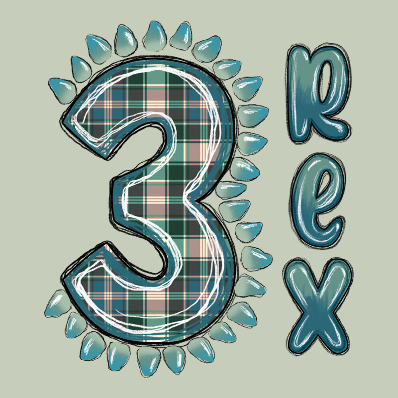 3 Rex Green Dinosaur Long Sleeve Tee by MaliasSmallBusiness | Teevron