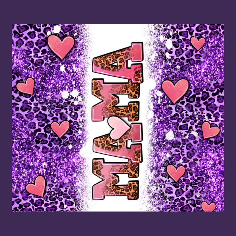 Purple Leopard Pink Mama Hearts Premium Hoodie by AdoDesignShop | Teevron