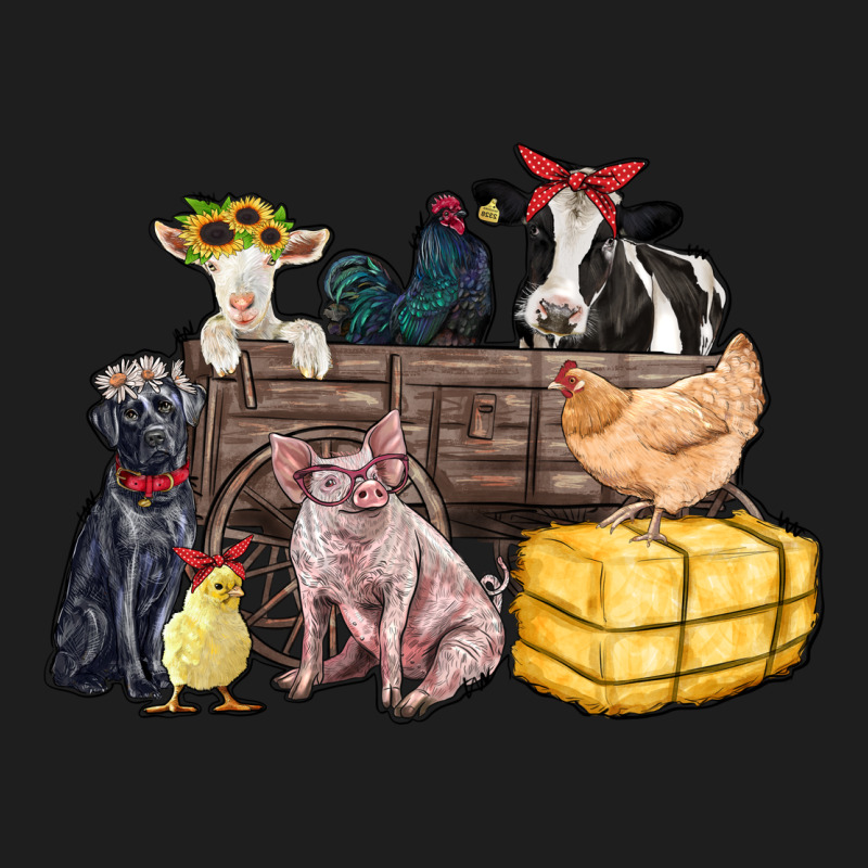 Farm Animals Wagon Classic Tee by Zillion Design Studio | Teevron