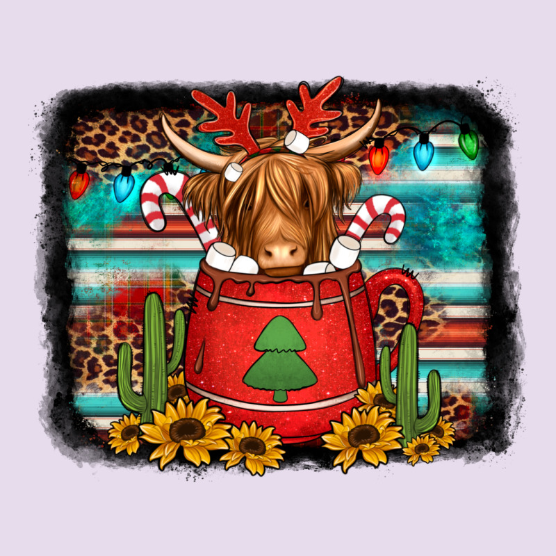 Hot Coco Christmas Highland Cow With Background Premium Hoodie by Jasminsmagicworld | Teevron