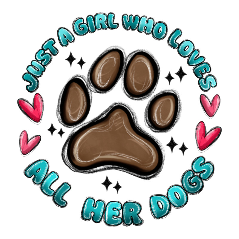 Just A Girl Who Loves All Her Dogs Long Sleeve Tee by MaliasSmallBusiness | Teevron