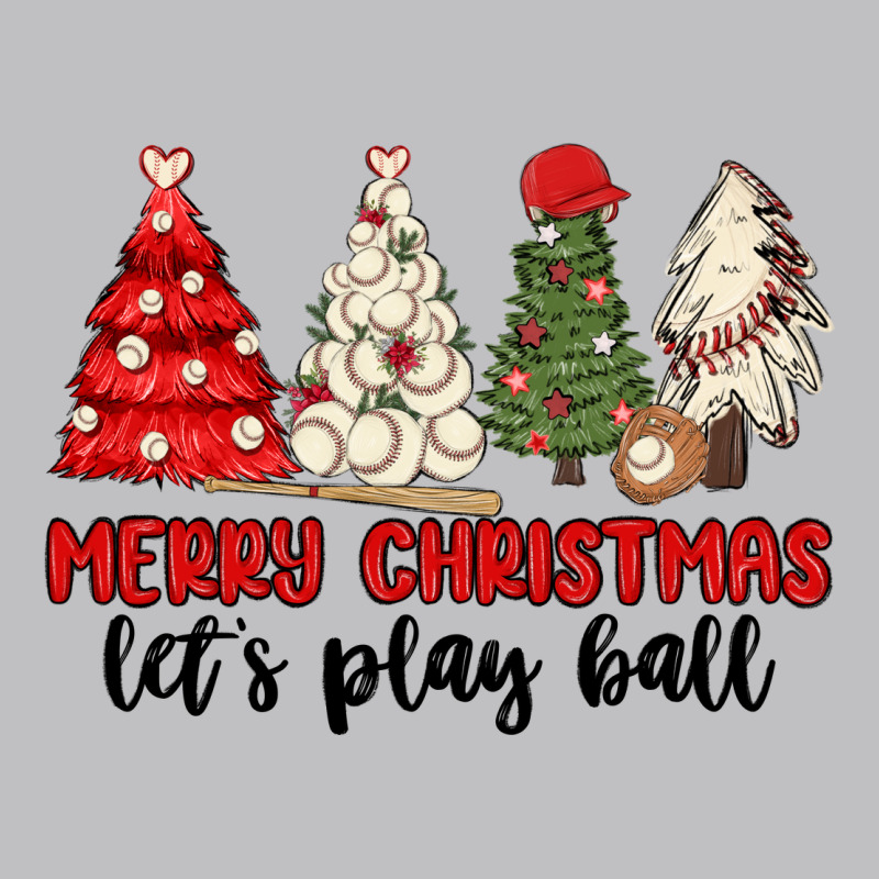 Merry Christmas Let S Play Ball Baseball Long Sleeve Tee by MaliasSmallBusiness | Teevron