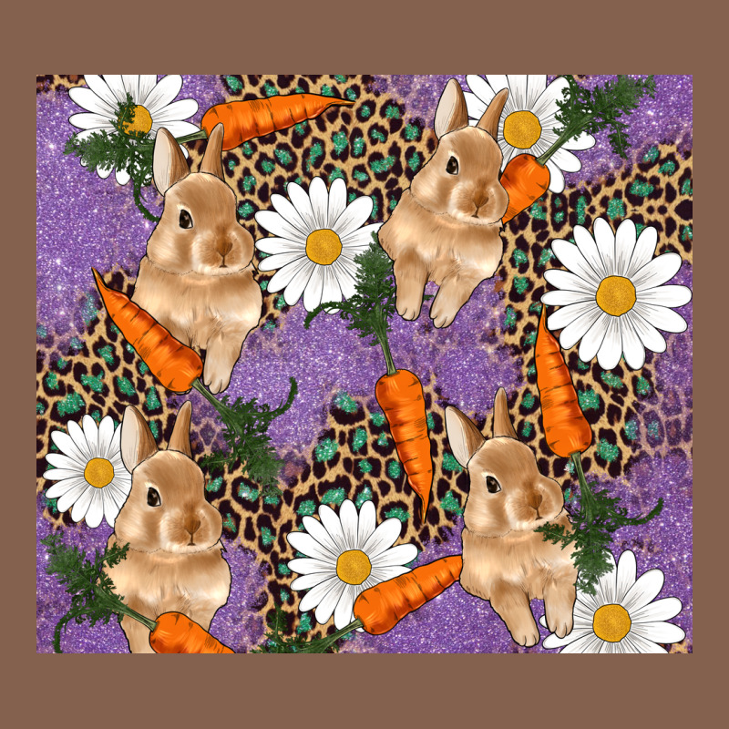 Easter Bunny Carrot Daisys Leopard Glitter Zipper Hoodie by RanaPortraitStore | Teevron