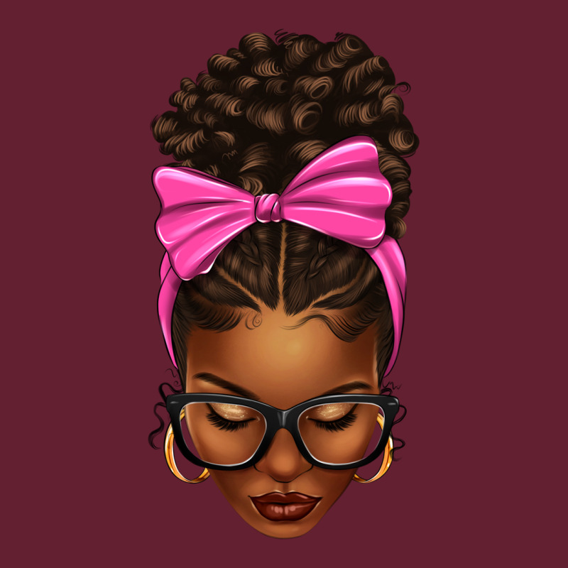Afro Messy Bun Pink Bow Classic Tee by texasbilliewilder | Teevron
